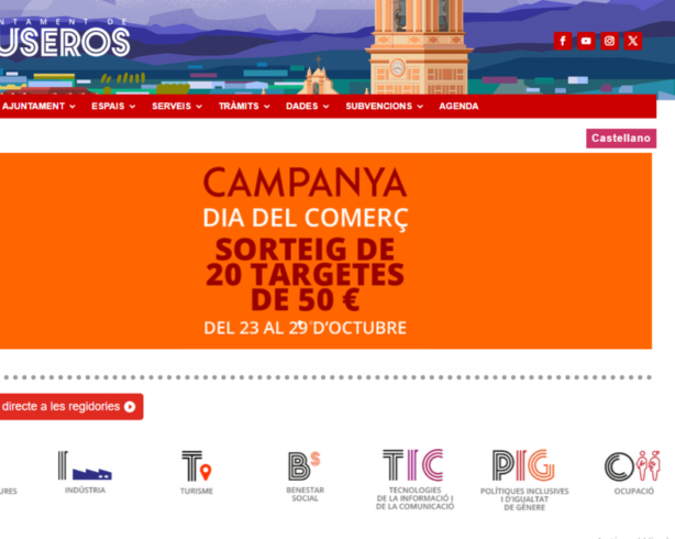 Captura de Pantalla del Sitio web del Ayuntamiento de Museros, con el Asistente de Accesibilidad de Accesia Soluciones.
