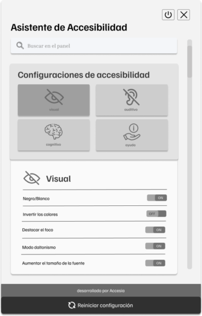 Perfil Visual de nuestro Asistente de Accesibilidad